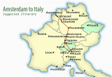 Rail Europe Italy Map Amsterdam to northern Italy Suggested Itinerary