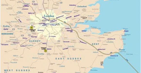 Rail Map south East England Rail Map Of southeast England Johomaps