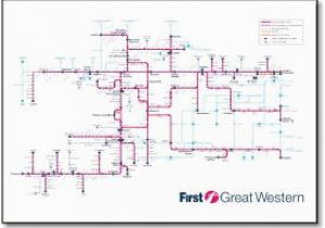 Rail Map south West England Great Western Train Rail Maps