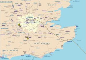 Rail Map southern England Rail Map Of southeast England Johomaps