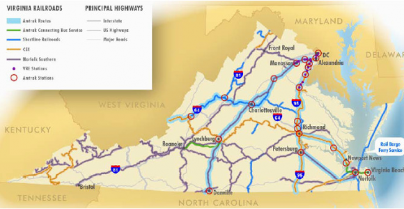 Railroad Map north Carolina Railroads Of Virginia