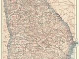 Railroad Map Of Georgia 1919 Antique Georgia State Map Vintage Map Of Georgia Gallery Wall