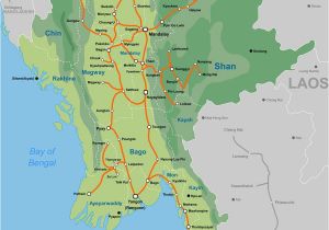 Railway Map Of Spain Myanmar Rail Map by Seacitymaps Com southeast asia Railways In