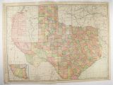 Rand Mcnally Map Of Texas Vintage Map Of Texas 1903 Very Large Texas Map Texas Railroad Etsy
