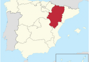 Regional Map Of Spain Aragon Wikipedia