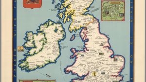 Relief Map England the Booklovers Map Of the British isles Paine 1927 Map