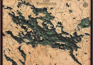 Relief Map Of Michigan Lake Winnipesaukee 3d Nautical Wood Maps Map Wood Map Art