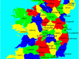 Republic Of Ireland Map with Counties Map Of Ireland In Irish and English Download them and Print