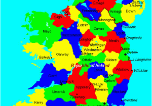 Republic Of Ireland Map with Counties Map Of Ireland In Irish and English Download them and Print