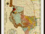 Republic Of Texas Map 1845 Texas Vintage Map Republic Of Texas Commemorative Map Poster Etsy
