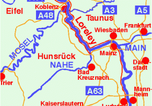 Rhine River Europe Map Map Of Germany Rhine River Maps German Valley Road Rhineland