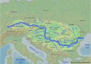 River Danube Map Europe River Danube Map Map Of West