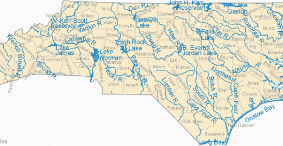 River Map Of north Carolina Map Of north Carolina