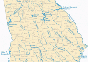 Rivers In Tennessee Map Map Of Georgia Lakes Streams and Rivers