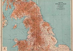 Road Map England Motorways England Wales north Road Map A B Roads Pre Motorways Large