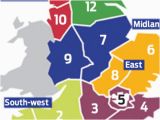 Road Map England Motorways Map Breakdown Of Highways England S Maintenance Contracts area 1 to