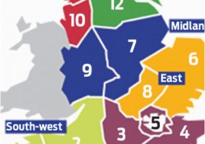 Road Map England Motorways Map Breakdown Of Highways England S Maintenance Contracts area 1 to