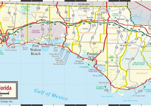 Road Map Of Alabama and Florida Florida Panhandle Map