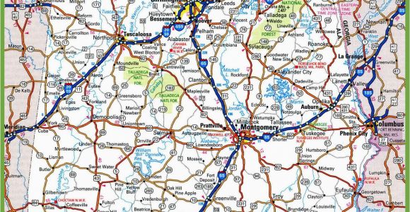 Road Map Of Alabama and Georgia Alabama Road Map