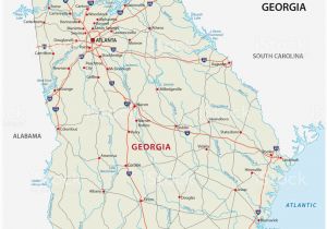 Road Map Of Alabama and Georgia Georgia Road Map with Flag Stock Vector Art More Images Of Alabama
