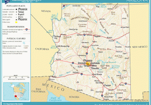 Road Map Of Arizona and New Mexico Printable Maps Reference