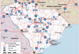 Road Map Of Georgia and south Carolina Map Of south Carolina Interstate Highways with Rest areas and