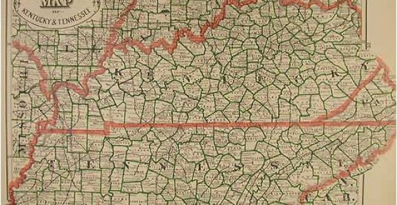 Road Map Of Kentucky and Tennessee Map Of Kentucky and Tennessee Fresh New Rail Road and County Map Of