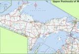 Road Map Of Michigan Highways Map Of Upper Peninsula Of Michigan