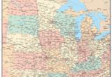 Road Map Of Minnesota and Wisconsin Usa Midwest Region Map with States Highways and Cities Map Resources