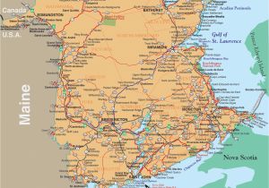Road Map Of New Brunswick Canada Detailed Map Of New England Usa Download them and Print