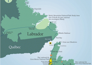 Road Map Of Newfoundland Canada Map Of Newfoundland and Labrador Showing the Location Of