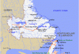 Road Map Of Newfoundland Canada New Foundland Labrador and Nova Scotia Easter