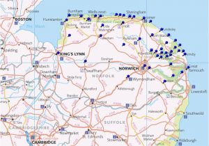 Road Map Of north East England where to Go In norfolk Including the norfolk Coast norfolk Broads