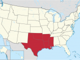 Road Map Of Texas and Oklahoma Usa south Central Wazeopedia