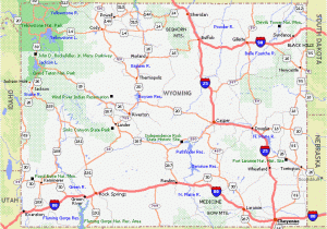 Road Map Of Wyoming and Colorado Wyoming County Map with Cities Wyoming Pet Friendly Road Map by 1