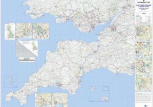 Road Map south West England Os Administrative Boundary Map Local Government Sheet 6