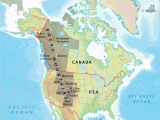 Rocky Mountains Map Canada Mountain Ranges Maps and atlases