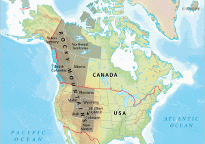 Rocky Mountains Map Canada Mountain Ranges Maps and atlases