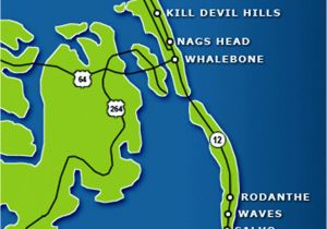 Rodanthe north Carolina Map Fishing the Outer Banks