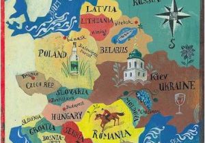 Romania On the Map Of Europe Illustrated Map Of Eastern Europe Map Compass In 2019