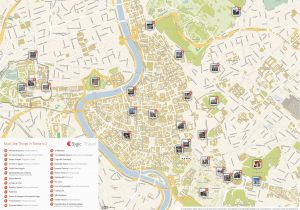 Rome Italy Maps with attractions Rome Printable tourist Map Sygic Travel