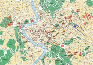 Rome Italy Sightseeing Map Map Of Rome tourist attractions Sightseeing tourist tour