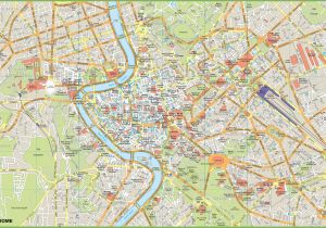 Rome Italy Sightseeing Map Rome tourist Map