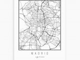 Roses Spain Map Madrid Spain Street Map Art Print