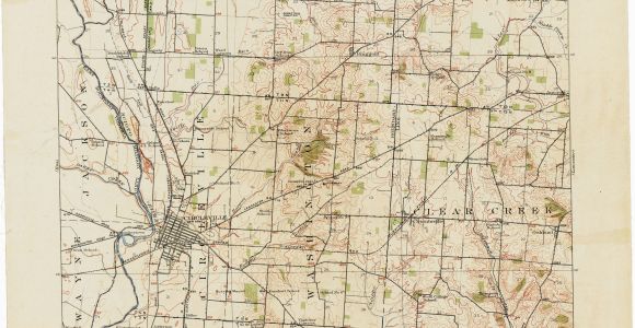 Ross County Ohio Map Ohio Historical topographic Maps Perry Castaa Eda Map Collection