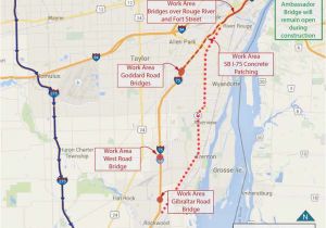 Rouge River Michigan Map southbound I 75 is Officially Closed Between Detroit and