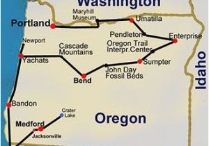 Route Of the oregon Trail Map Route Map oregon Hiking Trails 14 Day tour Travel oregon