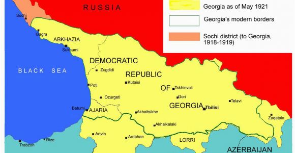 Russia Georgia Map sochi Conflict Wikipedia