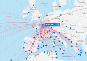 Ryanair France Destinations Map All Flights Worldwide On A Flight Map Flightconnections Com