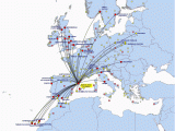 Ryanair Route Map Europe Ryanair Route Map From Barcelona